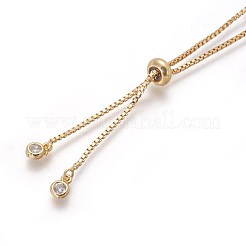 Bracelets en laiton faisant&nbsp;X-ZIRC-F098-08G