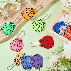 11 colgante de mariquita de plástico PVC de 11 colores&nbsp;HJEW-SC0003-23