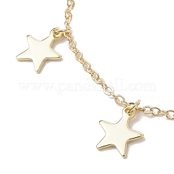 3 pz 3 stili catene in ottone maglie braccialetti con ciondoli per le donne&nbsp;BJEW-JB11392
