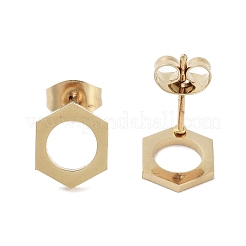 Orecchini a bottone in acciaio inossidabile 304 con placcatura sotto vuoto in PVD per donna&nbsp;EJEW-A048-08G