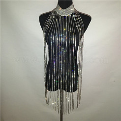 Catene per il corpo con nappe in strass di cristallo pieno in lega&nbsp;WG01C3C-02
