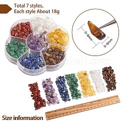 126 g 7 Stil Chakra natürliche Edelstein-Chip-Perlen&nbsp;G-SZ0002-05