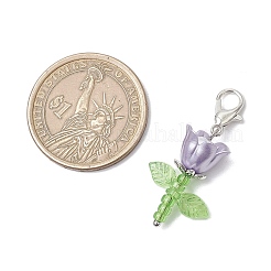 Decorazioni pendenti con perle di imitazione in acrilico e plastica e perline di semi giapponesi&nbsp;HJEW-JM03232-01