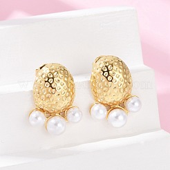Pendientes de botón de acero inoxidable 304&nbsp;EJEW-G423-29C-G