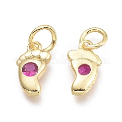 Pendentifs avec zircon cubiques à micro-pavés en laiton&nbsp;KK-P187-08G-G