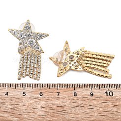 Messing klare Ohrringe aus Zirkonia&nbsp;EJEW-D301-06G-02