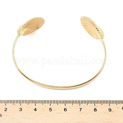 Muschelförmige Manschettenarmreifen aus 304 Edelstahl für Frauen&nbsp;BJEW-S171-01B-G