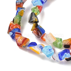 Handgemachte Millefiori Bunte Malerei Perlen Stränge&nbsp;LAMP-P070-02A-04