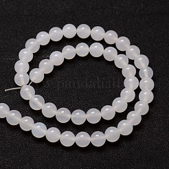 Chapelets de perles en agate blanche naturelle&nbsp;X-G-G880-03-6mm