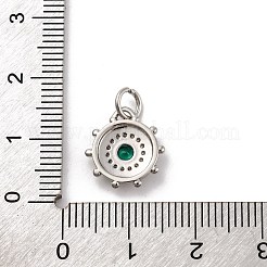 Breloques en laiton avec zircone cubique de micro pave&nbsp;KK-U033-22P-03