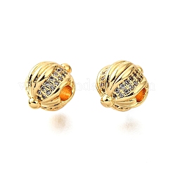 Perline zirconi micro pave  in ottone&nbsp;KK-D356-10G