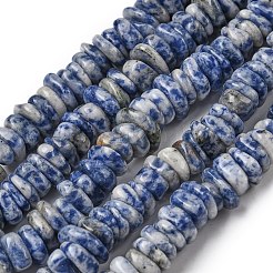 Natürliche blaue Fleck Jaspis Perlen Stränge&nbsp;G-A285-A10-01