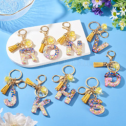 Porte-clés polygonaux en résine et alliage&nbsp;KEYC-TADJ0002-03G-G