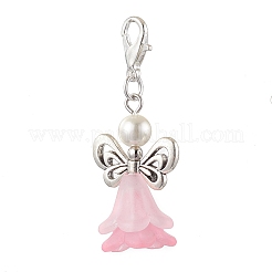 Decorazione pendente con angelo in acrilico e perle di conchiglia&nbsp;HJEW-TA00275