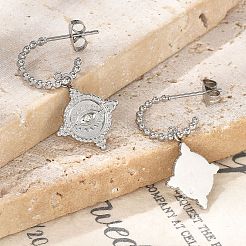Boucles d'oreilles pendantes en acier inoxydable 304&nbsp;EJEW-F354-03P