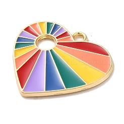Pendentifs en émail d'alliage de couleur arc-en-ciel&nbsp;ENAM-R147-07G
