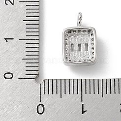 Ottone micro spianare pendenti zirconi&nbsp;KK-P292-07P
