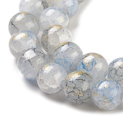 Perles de verre craquelé cuites au four&nbsp;X1-DGLA-R053-03C