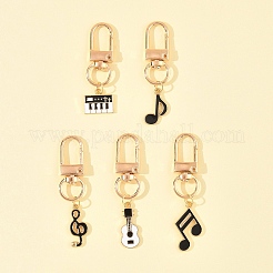 5pcs décorations de pendentif en alliage d'émail&nbsp;HJEW-FS00035-02
