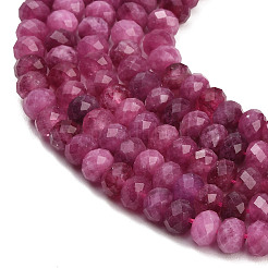 Fili di perle sfaccettate di giada bianca naturale tinta&nbsp;GG-CBAE966-01A-P