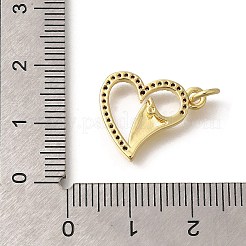 Pendenti in zirconi cubici trasparenti in micro pavè di ottone&nbsp;KK-M297-19G