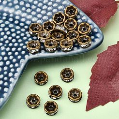 Messing Strass Zwischen perlen&nbsp;X-RB-A014-Z8mm-01AB-NF