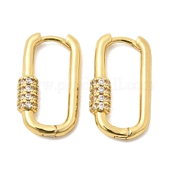 Créoles en laiton avec zircone cubique de micro pave&nbsp;CU-CBABA66-11G