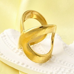 Anillos de puño ajustables de acero inoxidable 304 para mujer&nbsp;RJEW-B123-01G-02