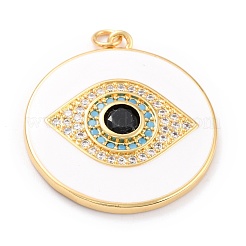 Vrais pendentifs en laiton plaqué 18k or véritable micro pavé zircone cubique&nbsp;ZIRC-L100-084G-05