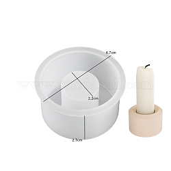 Moldes de silicona para velas diy, Moldes de resina para yeso y cemento., plano y redondo, 47x27mm, diámetro interior: 22 mm