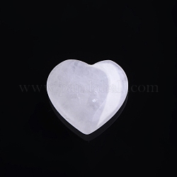 Piedra de corazón de amor de cristal de cuarzo natural, piedra de palma de bolsillo para el equilibrio de reiki, decoraciones de exhibición casera, 20x20mm