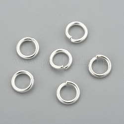 304 Edelstahl Ringe springen, offene Ringe springen, Silber, 15 Gauge, 8x1.5 mm, Innendurchmesser: 5.2 mm