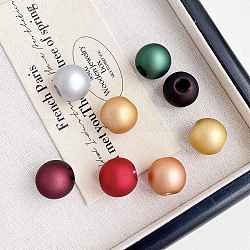 Perles européennes en acrylique opaque, Perles avec un grand trou   , ronde, couleur mixte, 17.7x16.7mm, Trou: 6.6mm