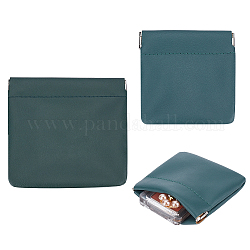 Ahandmaker 2 borsa per cosmetici tascabile, Mini borse per il trucco portatili Portamonete con chiusura automatica da 8/12 cm, piccola custodia per il trucco, custodia da viaggio impermeabile per gioielli da donna, cosmetici, cuffie, verde