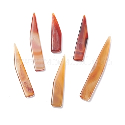Natürliches Poliermesser aus rotem Achat, Werkzeuge zur Herstellung von Schmuck herstellen, 7.6~12.1x1.4~1.6x0.4~0.5 cm