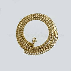 304 нержавеющая сталь елочка цепи ожерелья, золотые, 17.80 дюйм (45.2 см)