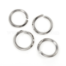 304 anello di salto in acciaio inossidabile, anelli di salto aperti, colore acciaio inossidabile, 12 gauge, 15x2mm, diametro interno: 11mm