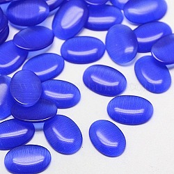 Katzenauge-Cabochons, Oval, Blau, 20x15x4 mm