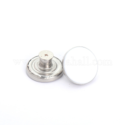 Alloy Button Pins for Jeans, Nautical Buttons, Garment Accessories, White, 20mm