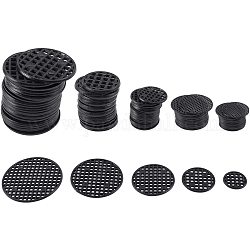 Joint circulaire en plastique, noir, 25~65x1.5mm, 200 pièces / kit