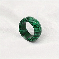 Простые кольца из синтетического малахита, внутренний диаметр: 20 мм