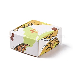 Scatole regalo di carta quadrate, scatola pieghevole per confezioni regalo, modello di farfalla, 5.6x5.6x2.55cm
