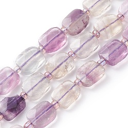 Chapelets de perles en fluorite naturel, facette, ovale, 10x8x3.5~4mm, Trou: 1.2mm, Environ 32 pcs/chapelet, 15.35 pouce (39 cm)