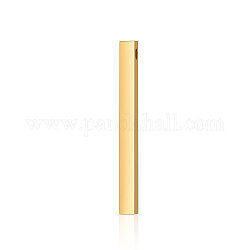 201ステンレス鋼ペンダント  直方体の  ゴールドカラー  40x3x3mm  穴：1.6mm