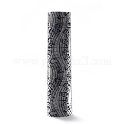 Schwarze Musiknote bedruckte Deko-Mesh-Bänder, Tüllstoff, für Partydekoration, weiß, 10.82~11.02 Zoll (27.5~28 cm), 5 Yards / Rolle
