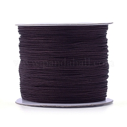 Filo nylon, cavo di gioielli in nylon per l'abitudine tessuto produzione di gioielli, marrone noce di cocco, 0.6mm, circa 142.16 iarde (130 m)/rotolo