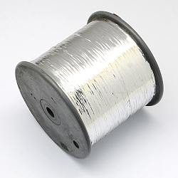 Metallic Cord for Jewelry Making, Silver, 0.28mm, about 8748.9 yards(8000m)/roll