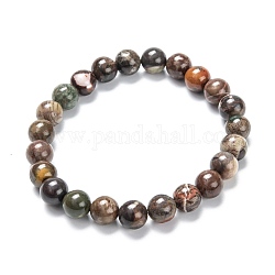 Natürliche mehrfarbige Achatstretch-Perlenarmbänder, Runde, Innendurchmesser: 2-1/8 Zoll (5.5 cm), Perlen: 8~9 mm