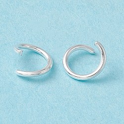 Anellini di Ferro, aperto, colore argento placcato, singolo anello, 21 gauge, 5x0.7mm, diametro interno: 3.6mm, circa 16000pcs/1000g