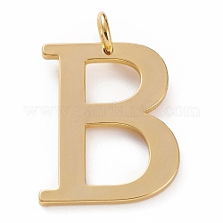 Золотые латунные подвески, долговечный, буквы, letter.b, 27x21x1.5 мм, отверстие : 3.5 мм